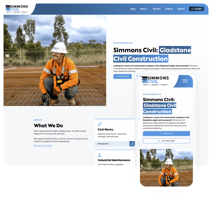 Simmons Civil website preview