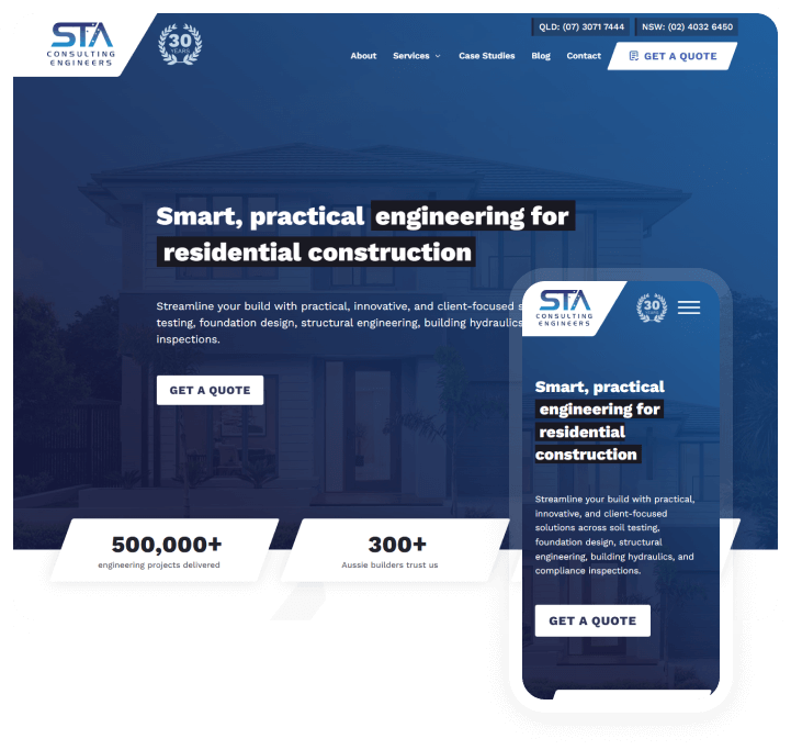 STA Website Preview