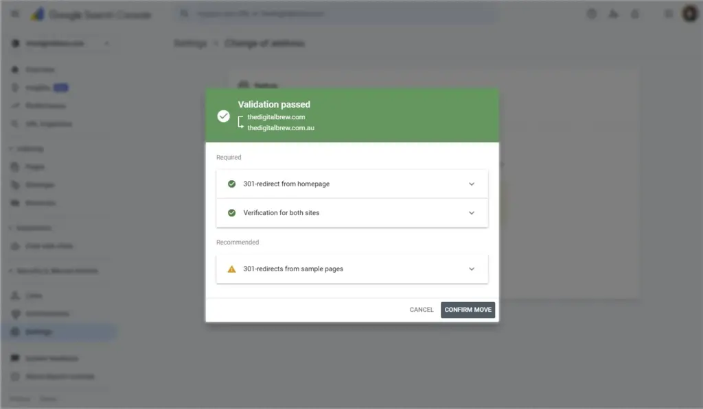 Domain validation in Google Search Console